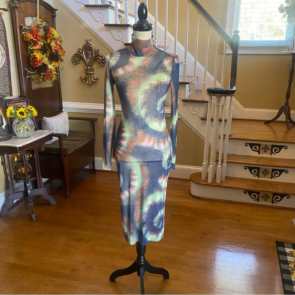 AFRM tie dye midi dress
